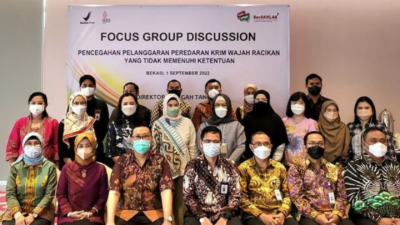 BADAN POM SELENGGARAKAN FGD BERTEMA PENCEGAHAN PELANGGARAN PEREDARAN KRIM WAJAH RACIKAN YANG TIDAK MEMENUHI KETENTUAN