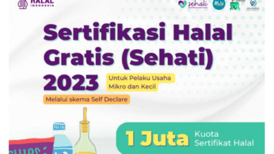 1 Juta Kuota Sertifikasi Halal Gratis 2023 Dibuka
