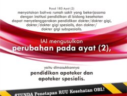 Perubahan RUU Kesehatan Omnibuslaw Mendapat Sorotan, IAI Usulkan Penambahan Pendidikan Apoteker 12 Perubahan RUU Kesehatan Omnibuslaw Mendapat Sorotan, IAI Usulkan Penambahan Pendidikan Apoteker