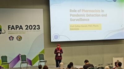 Prof Dr apt Zullies Ikawati, Dalam FAPA Congress 2023 : Apoteker Punya Peran Penting Dalam Deteksi dan Pengawasan Pandemi