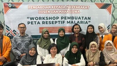 Kolaborasi Interprofesional : Workshop Peta Reseptif Malaria Gandeng Dinas Kesehatan Batanghari dalam Perang Melawan Malaria
