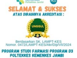 Buktikan Kualitasnya, Farmasi Poltekkes Kemenkes Jambi Raih Akreditasi Unggul 5 Buktikan Kualitasnya, Farmasi Poltekkes Kemenkes Jambi Raih Akreditasi Unggul