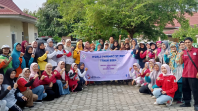Meriahkan World Pharmacy Day, PD IAI Jambi Gelar Senam Massal dan Edukasi DAGUSIBU