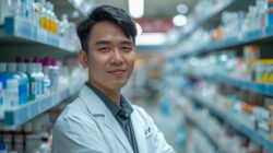 portrait man working as chemist