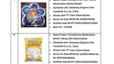Daftar produk mengandung babi temuan BPJPH dan BPOM 2