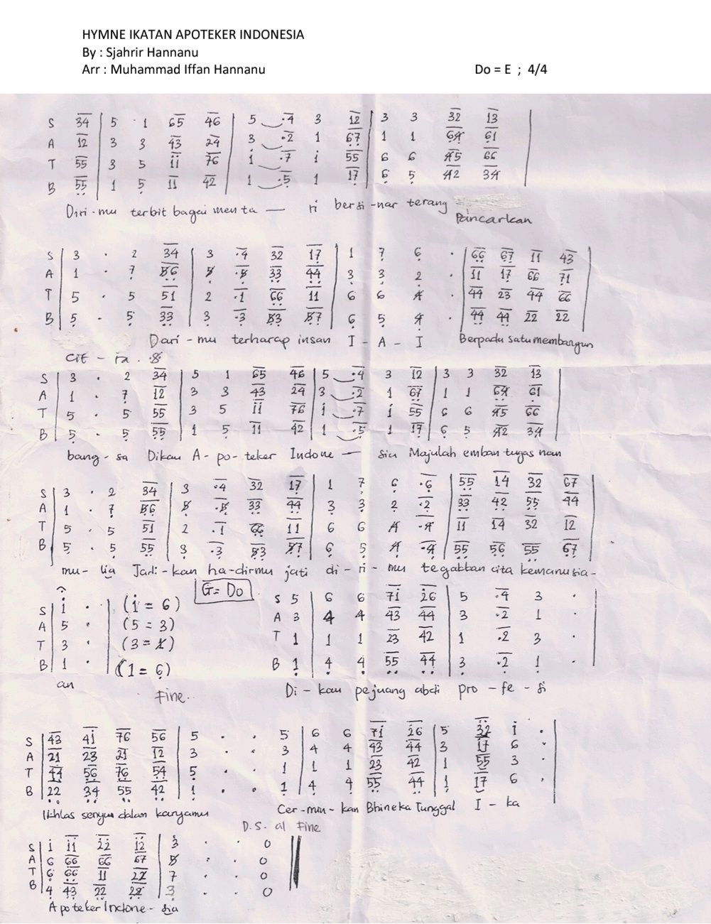 Notasi Hymne IAI