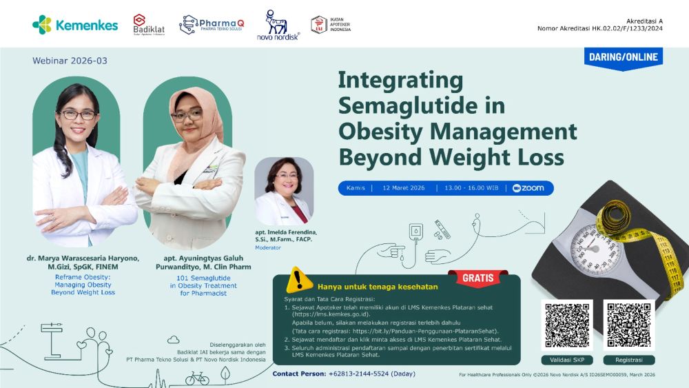 Webinar ‘Integrating Semaglutide in Obesity Management Beyond Weight Loss’ Angkatan 2 Segera Digelar