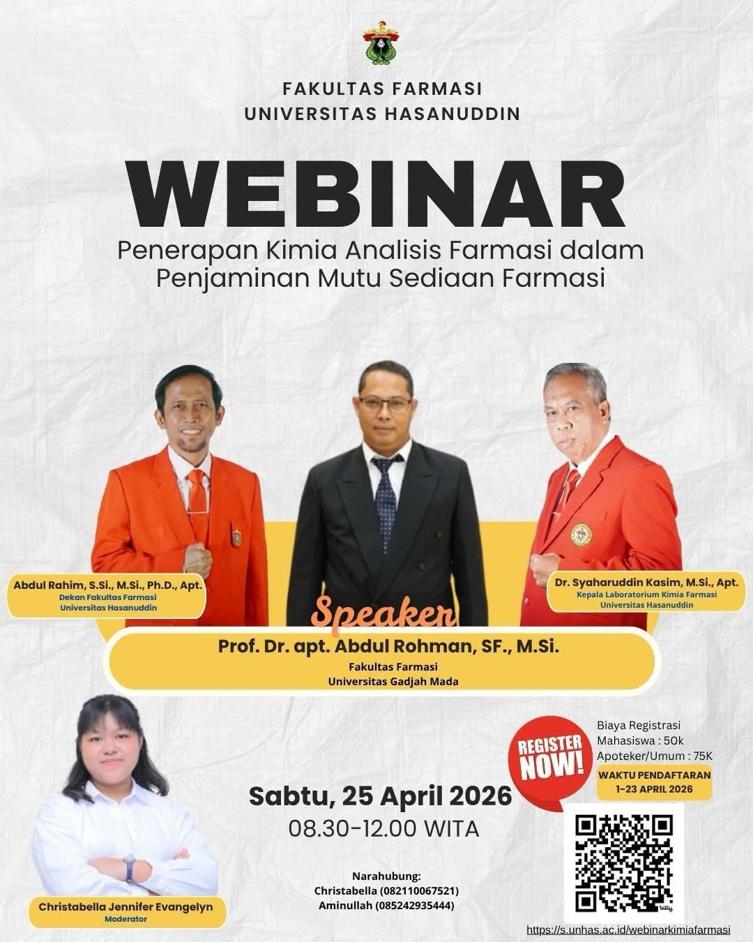 Jamin Mutu Sediaan Farmasi, Lab Kimia Farmasi Unhas Hadirkan Pakar Analisis dari UGM