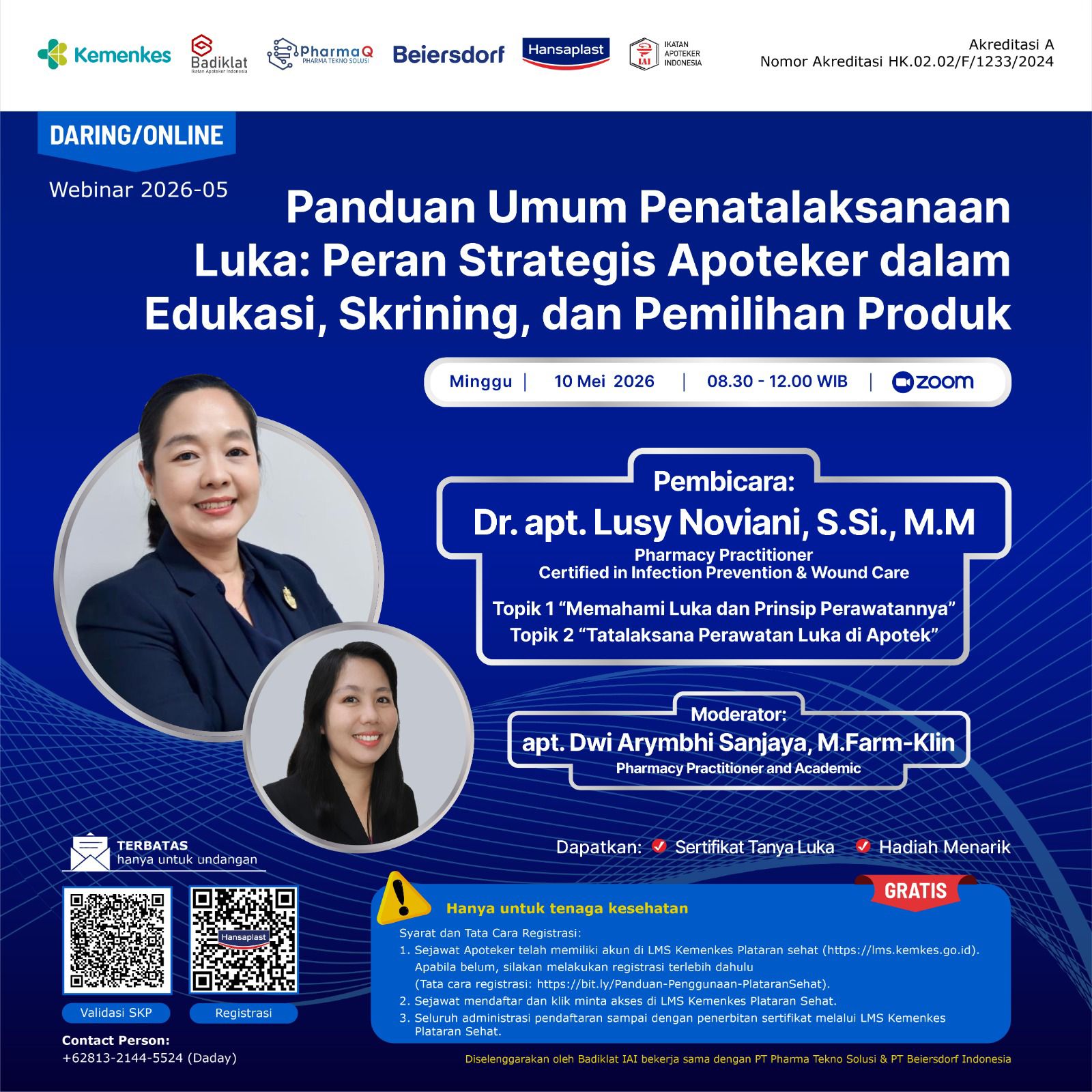 Didukung Beiersdorf IAI bersama PharmaQ Gelar Webinar Panduan Penatalaksanaan Luka untuk Apoteker