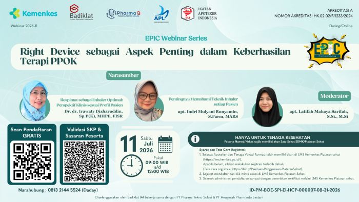 Bakal Jadi Penyebab Kematian Tiga Besar di 2030, Apoteker Punya Peran Penting Perangi PPOK